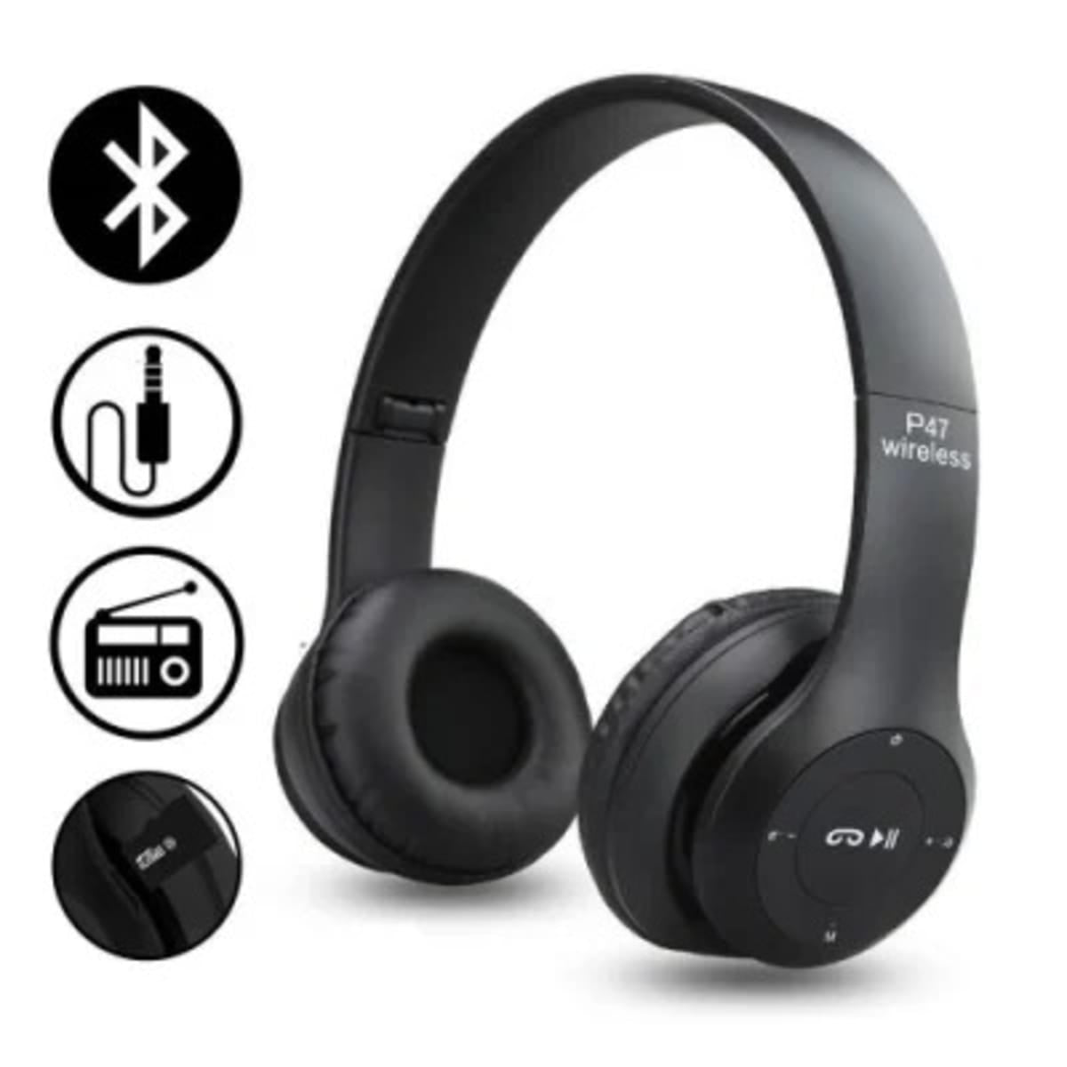 P47 Wireless Bluetooth Headphones – High-Quality Sound & Comfort on the Go