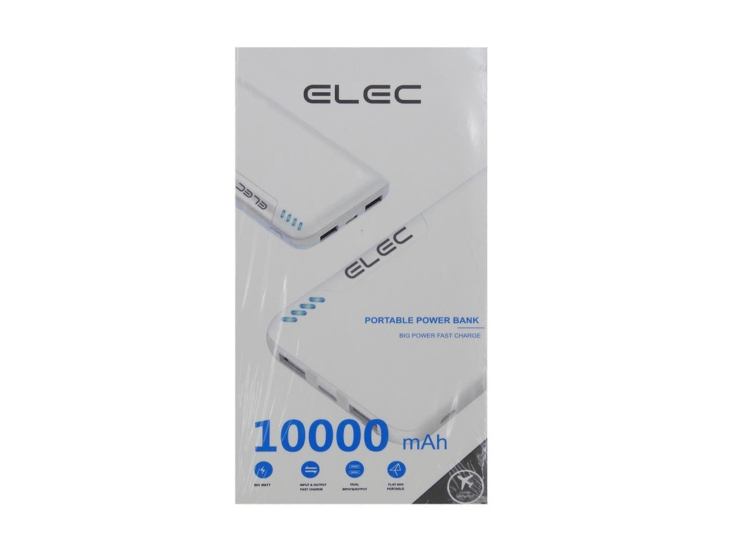 ELEC Power Bank 10000mah-Portable Power Bank, Dual Usb Port,Input and Output Fast Charge