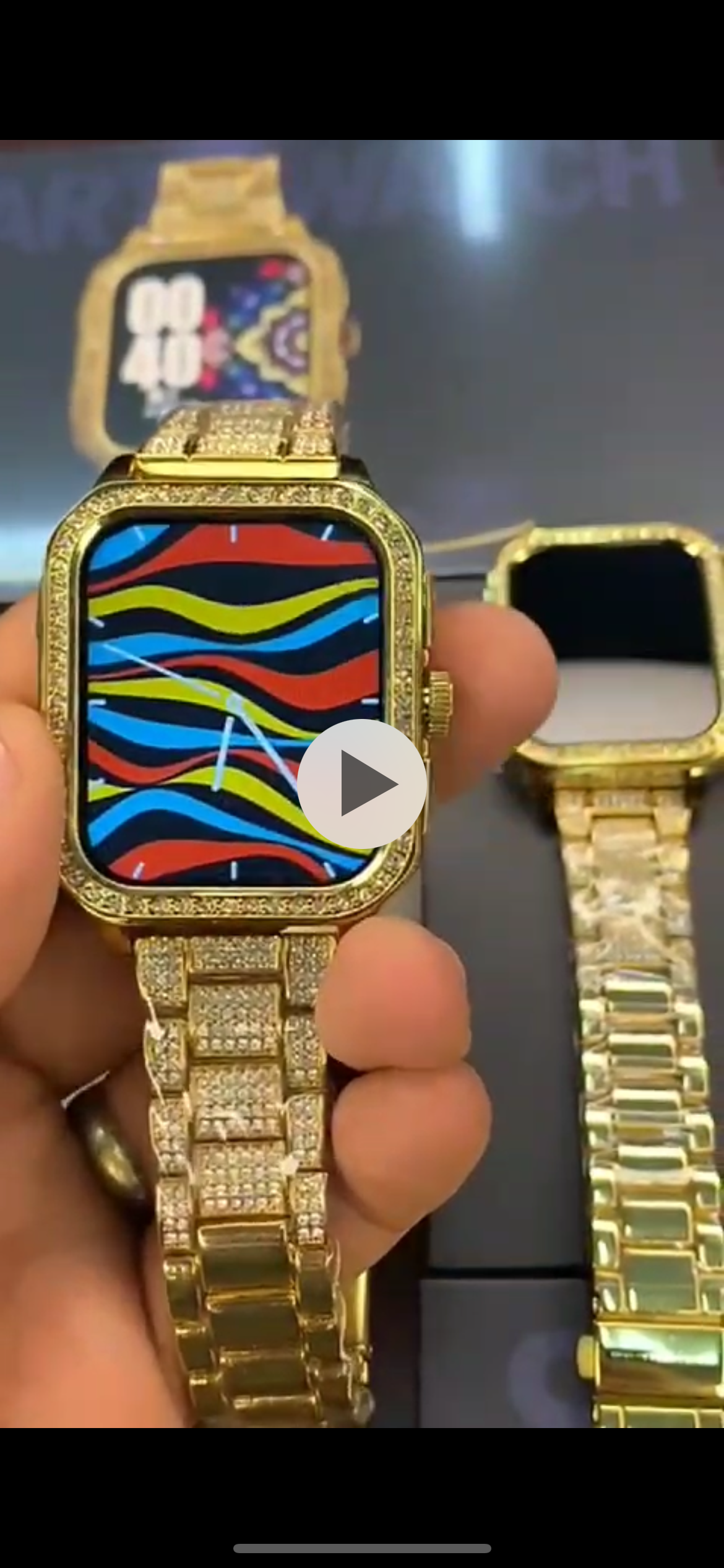 Luxury Meets Technology:Golden Smartwatch (Super Amoled)