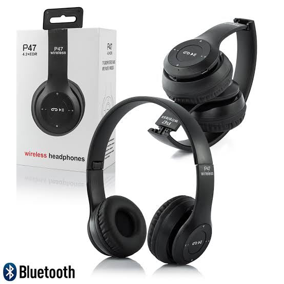 P47 Wireless Bluetooth Headphones – High-Quality Sound & Comfort on the Go