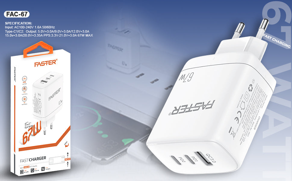 FASTER PD-67W FAST CHARGER