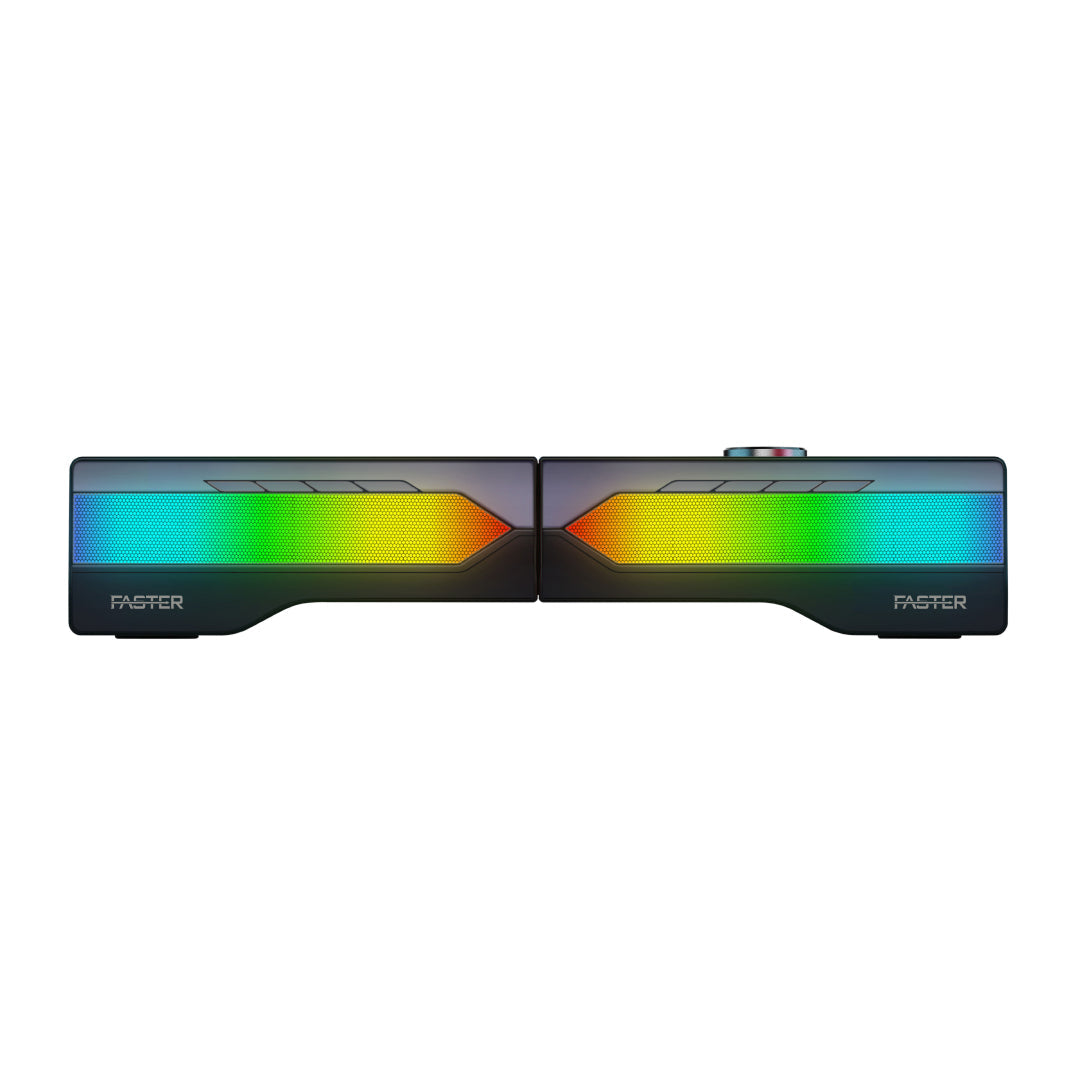 FASTER G2000 RGB LIGHTING DUAL GAMING WIRELESS SPEAKER BLUETOOTH