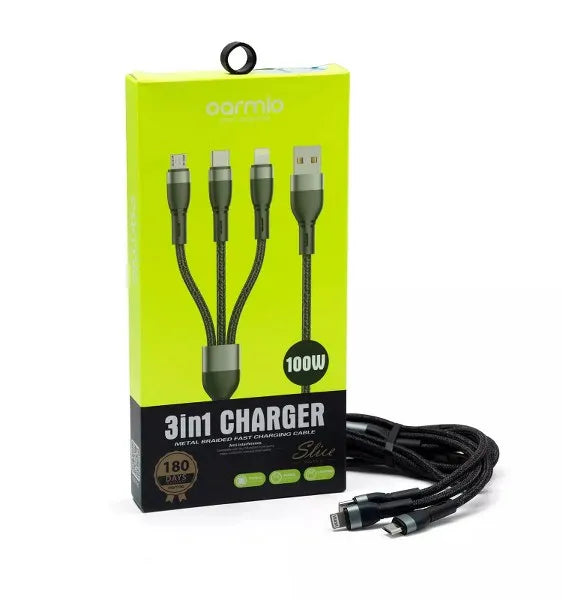 Aromie 3-in-1 Fast Charging Cable | Type-C, Lightning & Micro USB