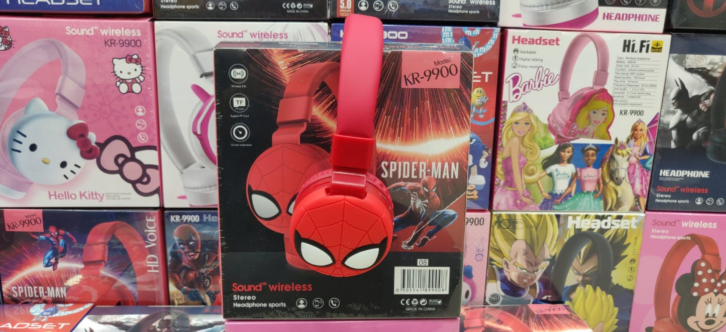 KR-9900 Cartoon Style Stereo Wireless Headphones – Fun, High-Quality Sound!