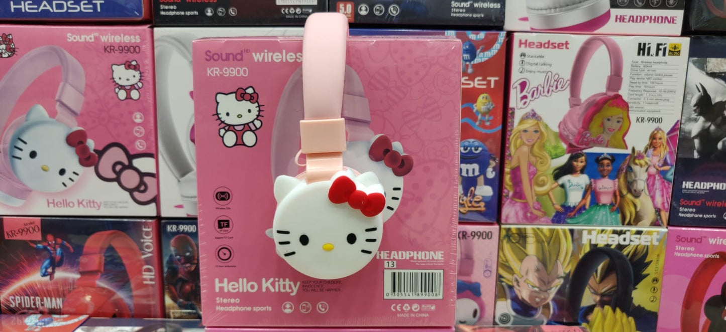 KR-9900 Cartoon Style Stereo Wireless Headphones – Fun, High-Quality Sound!