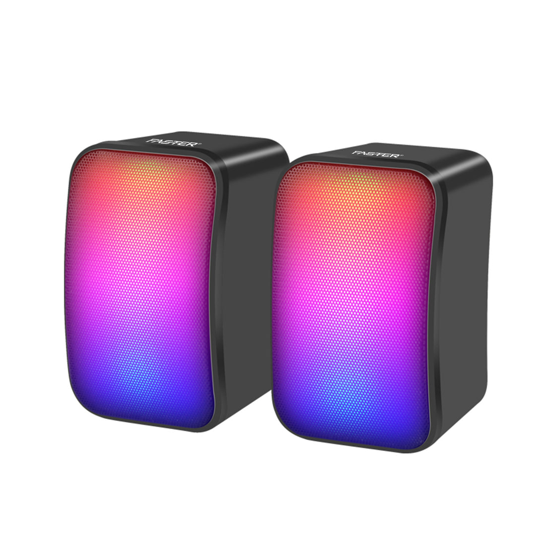 FASTER SPEAKER FOR PC - USB 2.0 SPEAKER, RGB MINI PC GAMING SPEAKER