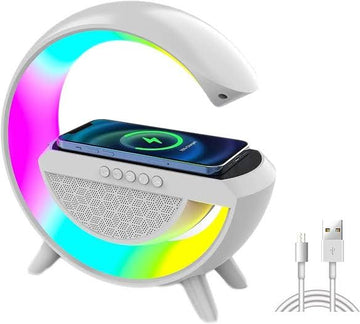 3-in-1 LED Wireless Charging Speaker with Digital Clock – Modern Smart Desk Gadget